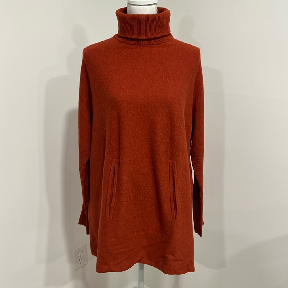 Garnet Hill oversized turtleneck sweater - Picture 2 of 9
